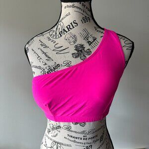 Hot Pink One-Shoulder Bikini Top – EOMENIE Swimwear, Size M